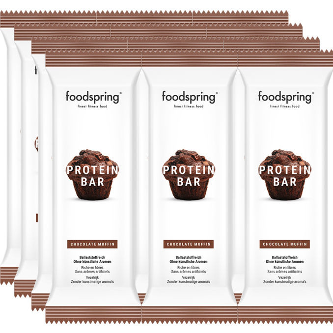 Foodspring Protein Bar Chocolate Muffin, 12er Pack