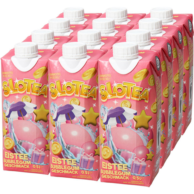 Slotea Eistee Bubblegum, 12er Pack (EINWEG) zzgl. Pfand