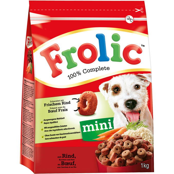 Frolic Hundefutter Mini mit Rind, Karotten & Reis