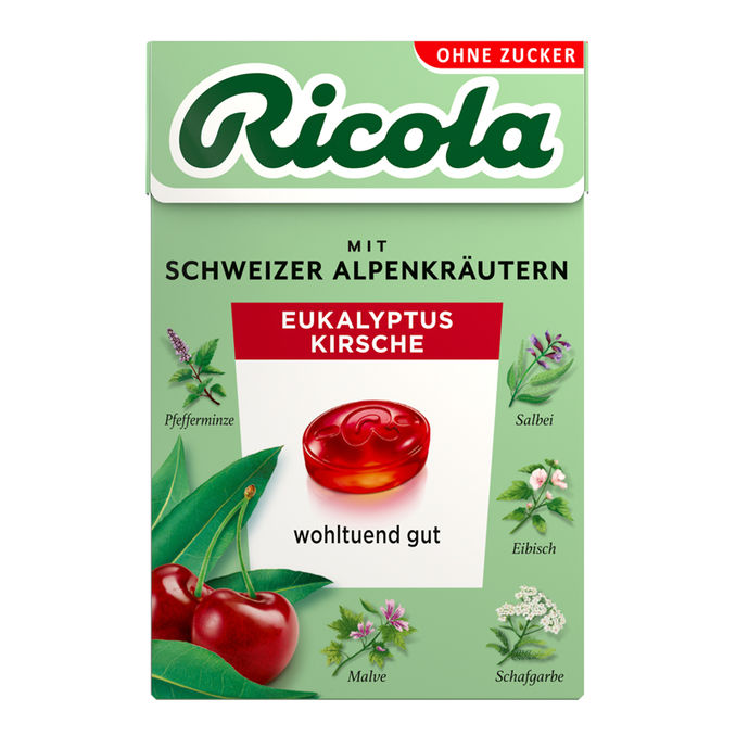 Ricola Eukalyptus Kirsche ohne Zucker