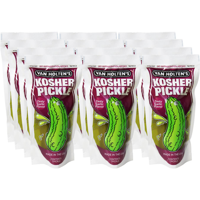 Van Holten's Jumbo Kosher Pickle Zesty Garlic, 12er Pack