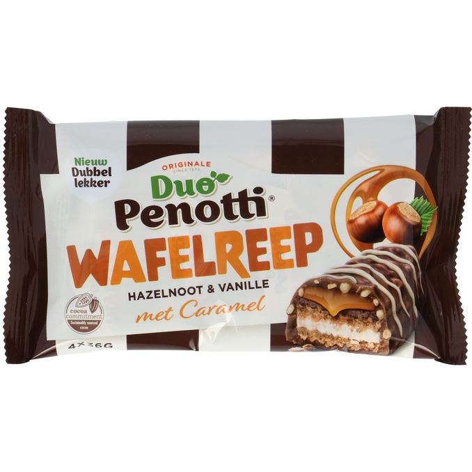 Duo Penotti Knusprige Waffel Haselnuss, Vanille & Karamell