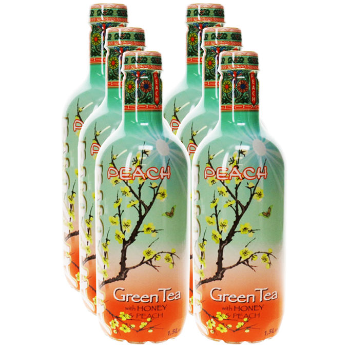 AriZona Green Tea Honey & Peach, 6er Pack (EINWEG) zzgl. Pfand