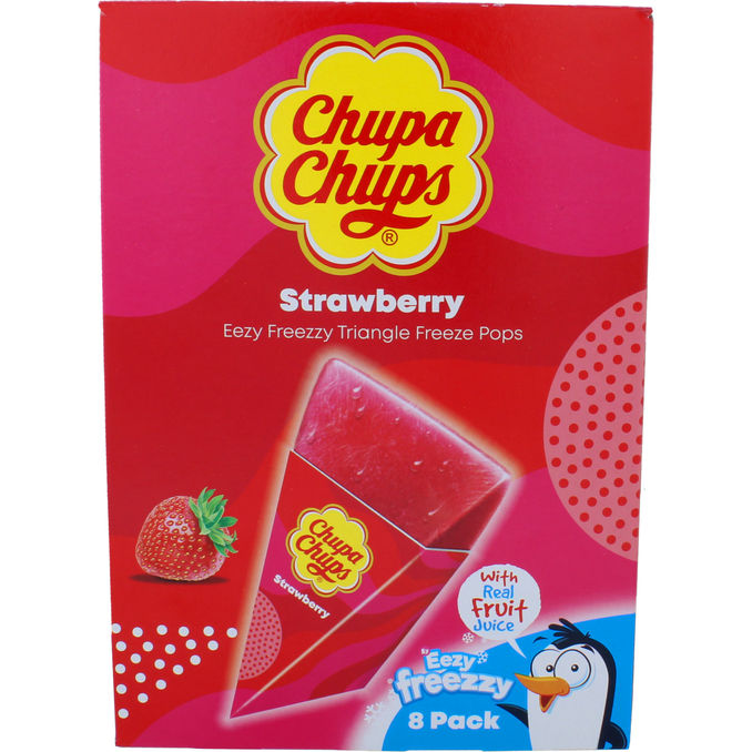 Chupa Chups Isglass Jordgubb 8-pack