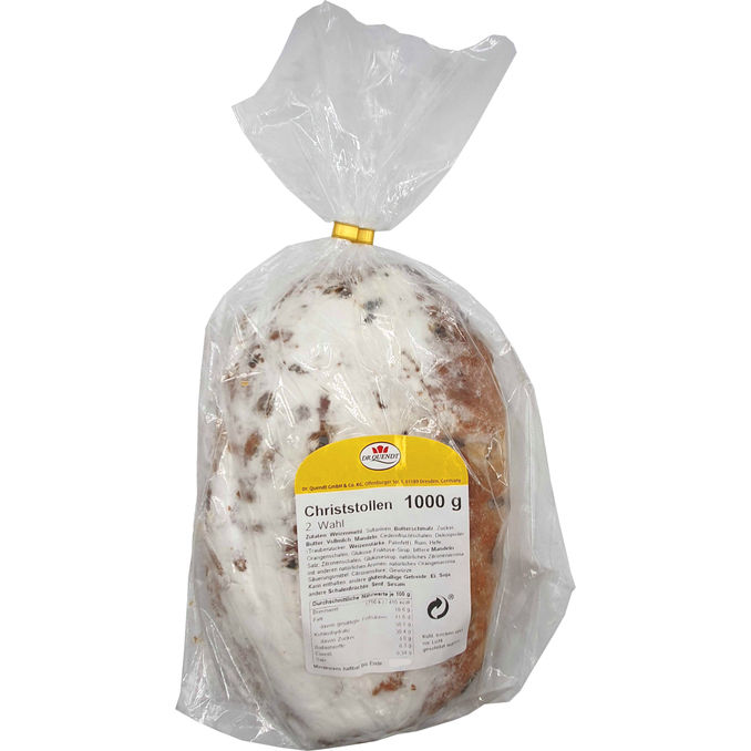 Dr. Quendt Christstollen 2. Wahl (1000g)