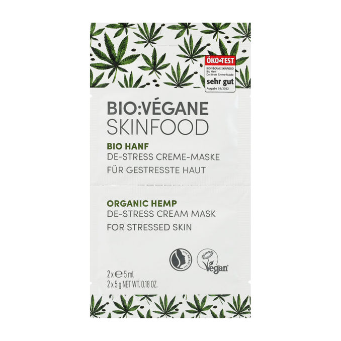 BIO:VÉGANE SKINFOOD Organic Hemp De-Stress Gesichtsmaske