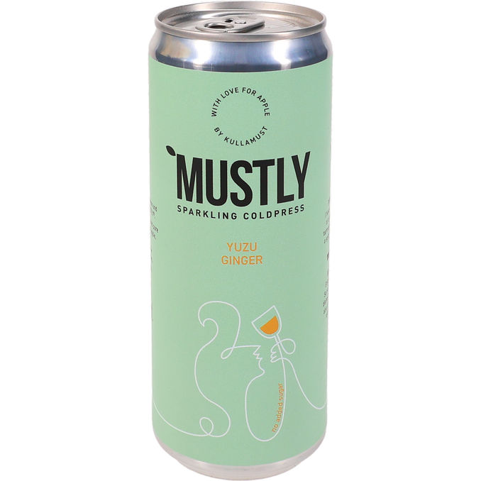 Läs mer om Mustly 3 x Mousserande Äppelmust Yuzu Ginger