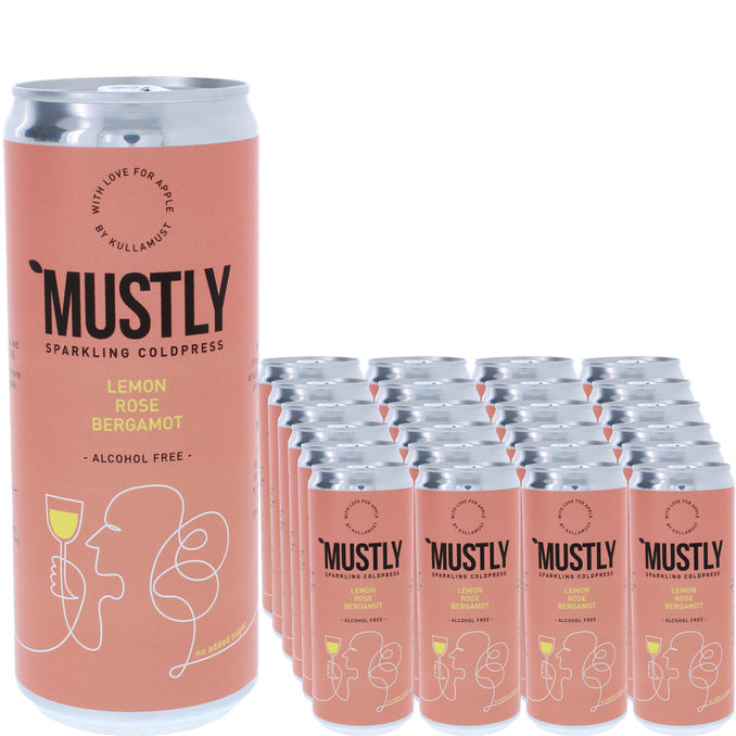 Mustly Äppelmust Lemon Rose 24-pack