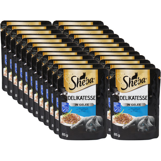 Sheba Portionsbeutel Delikatesse in Gelee mit Thunfisch, 24er Pack