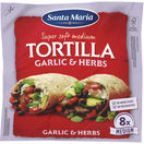 Santa Maria San Tortilla Garlic & Herbs Medium (8-pack) 320Gx12 320g