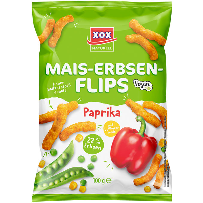 XOX Mais-Erbsenflips Paprika