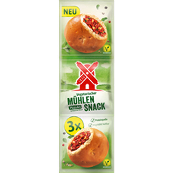 Rügenwalder Vegetarischer Snack Pizza Art, 3er Pack