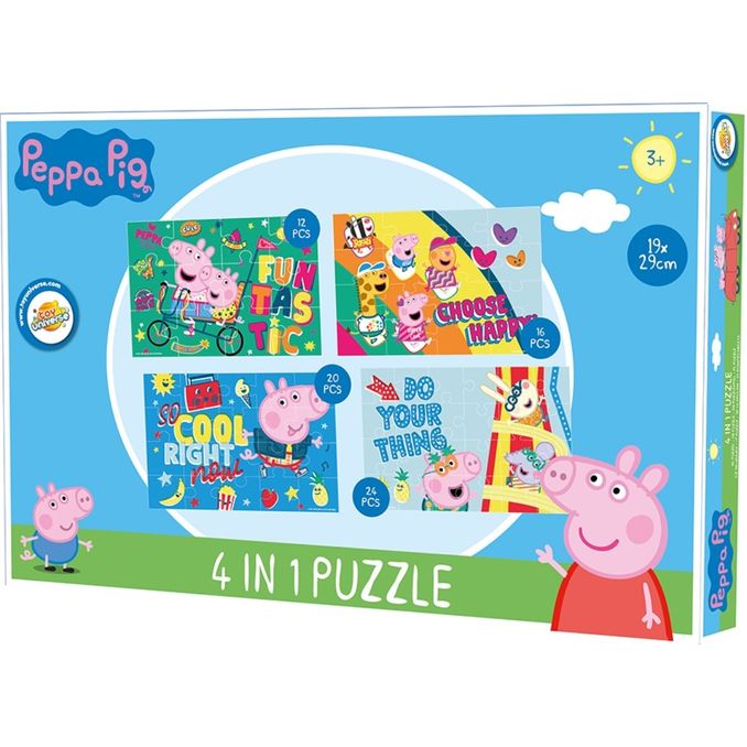 Raku Peppa Pig Puzzle "4 in 1"