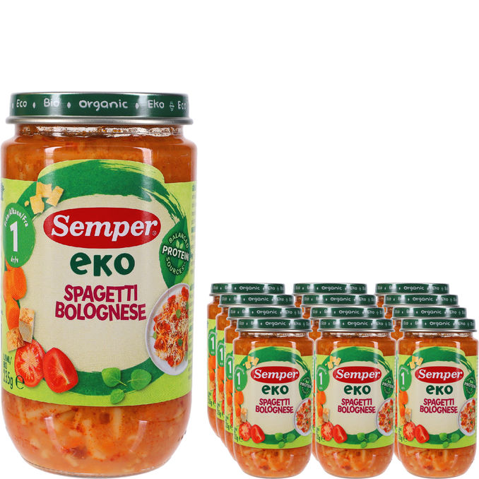 Semper Børnemad Spaghetti Bolognese 12-pak