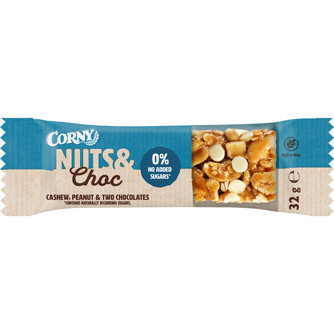 Corny Energibar Cashew, Peanut & Chokolade 32 g