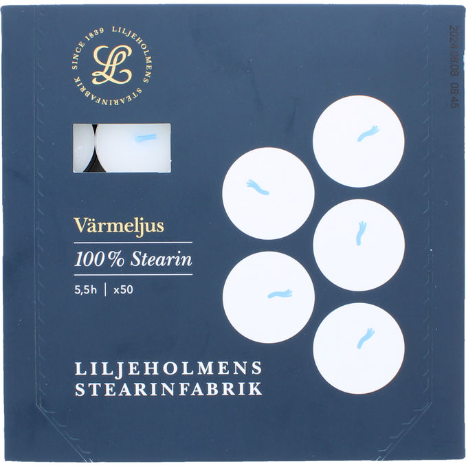 Liljeholmens Lämpökynttilät Steariini 50-pack