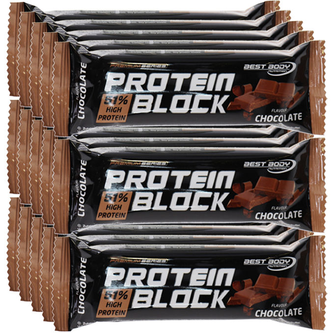 Best Body Nutrition Protein Block Chocolate, 15er Pack