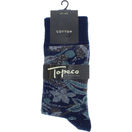 Topeco Top SOCK BLOMFRED, COTTON, NAVY 1pcs