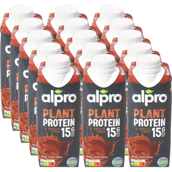 Alpro Proteindrink Vegan Schokolade, 15er Pack