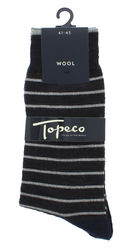 Topeco Top SOCK PATTERN, WOOL, DARK BROWN 1pcs