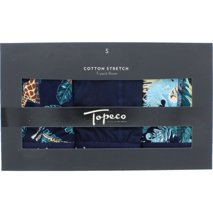 Topeco Boxer Kalsonger Mixed Dark Blue 3-pack Stl S