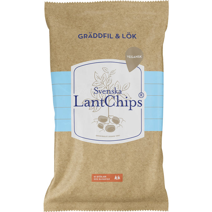 Lantchips Chips Gräddfil & Lök