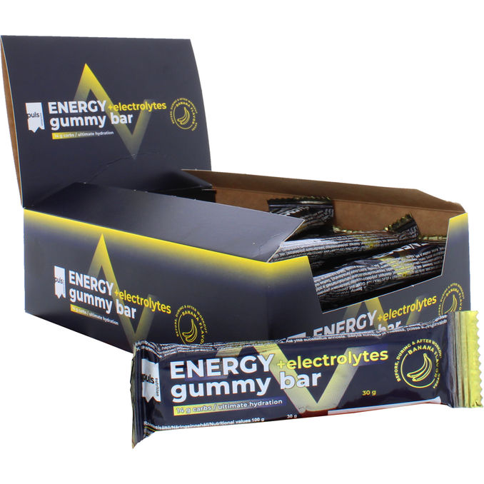 Puls Nutrition Gummy Energibar Banan + Elektrolyts 20-pack