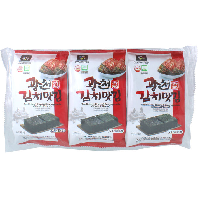 Samwon Rostad Sjögräs Kimchi 3-pack
