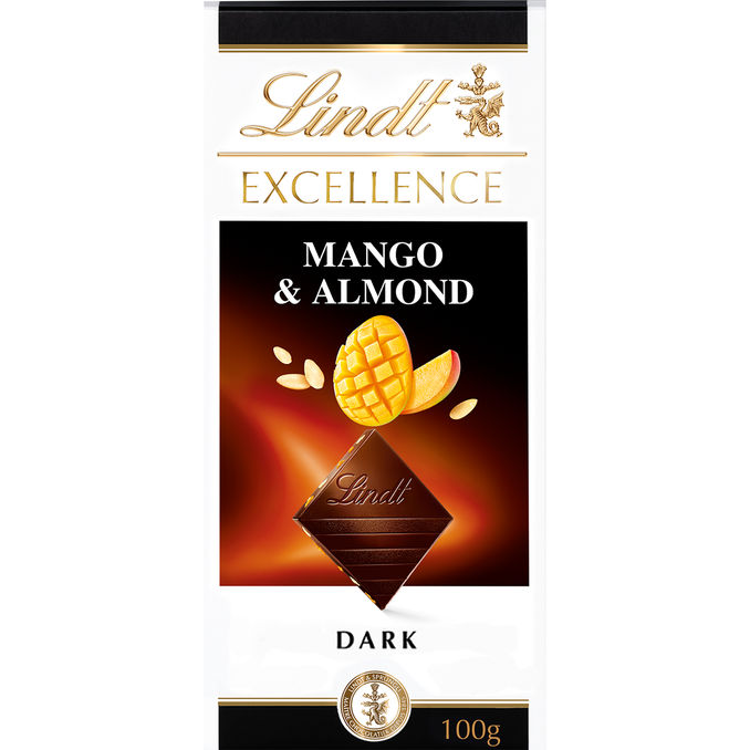 Lindt 3 x Suklaalevy Tumma Mango-Manteli