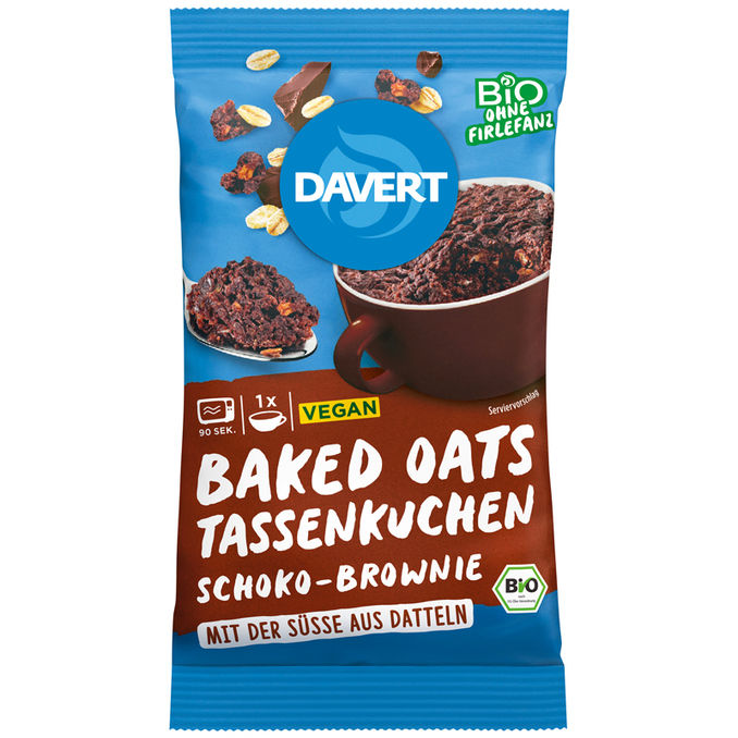 Davert BIO Baked Oats Tassenkuchen Schoko-Brownie