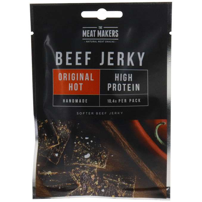 The Meat Makers Beef Jerky Original Hot