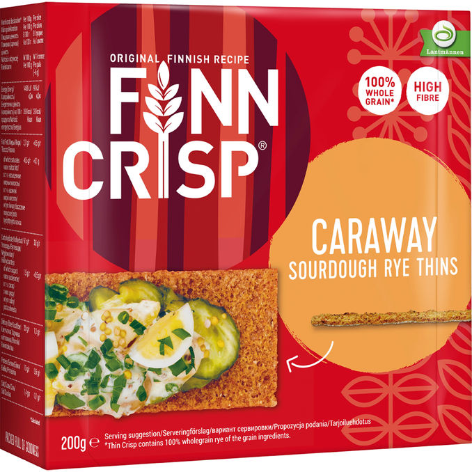 Finn Crisp Rugknækbrød Caraway m. Kommen