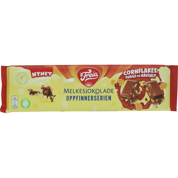 Freia Vollmilchschokolade mit Cornflakes, Fudge und Sea Salt