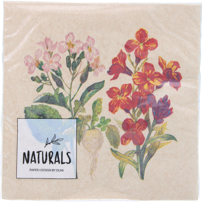 Duni 2 x Servetter Botaniska Blommor 20-pack