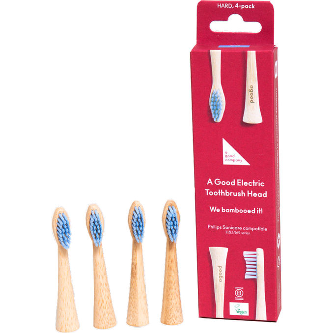 A Good Company Tandborsthuvuden Hårda Blå 4-pack