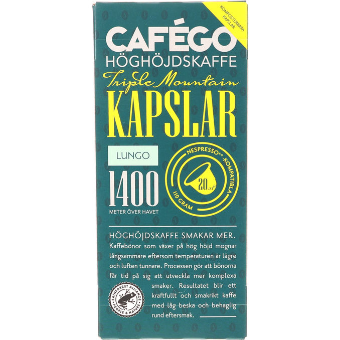 Cafégo Kaffekapsler Triple Mountain