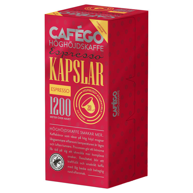 Cafégo Espresso Kaffekapsler 20-pak