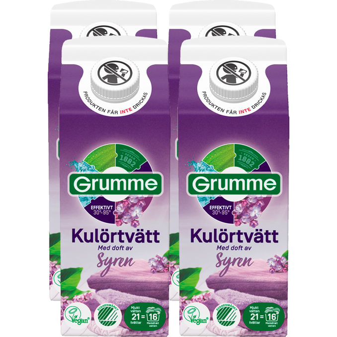 Grumme Kulörtvätt Syren 4-pack