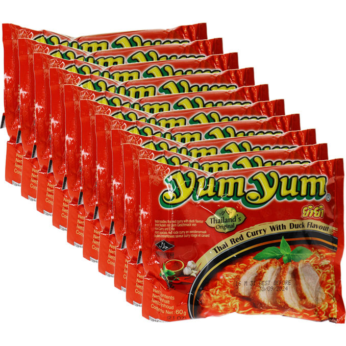 Yum Yum Instantnudeln Red Curry, 10er Pack