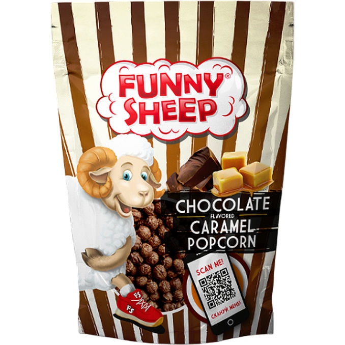 Funny sheep Popcorn Karamell & Mörk Choklad