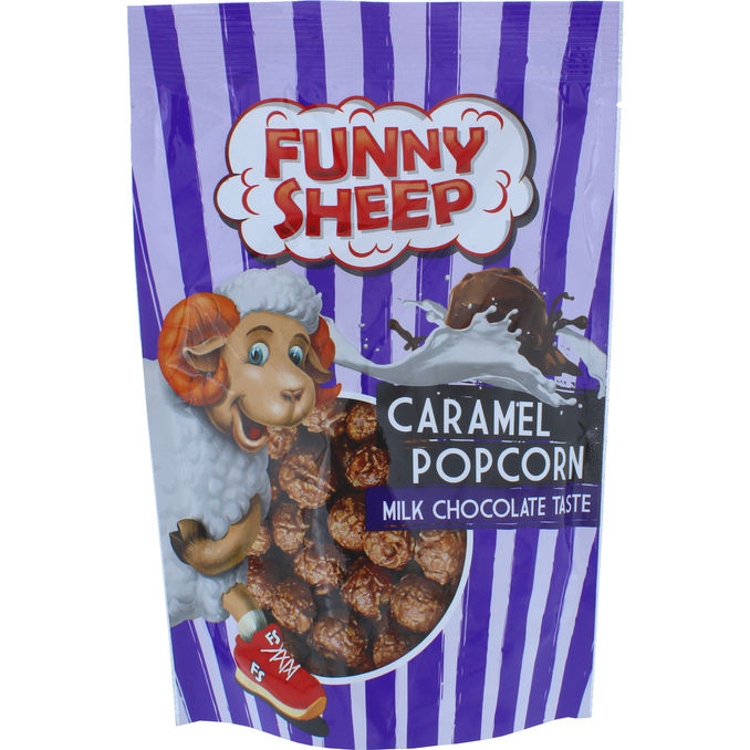 Funny sheep Popcorn Karamell & Mjölkchoklad