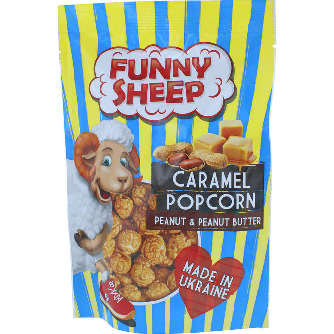 Funny sheep Popcorn Karamell & Jordnötsmör