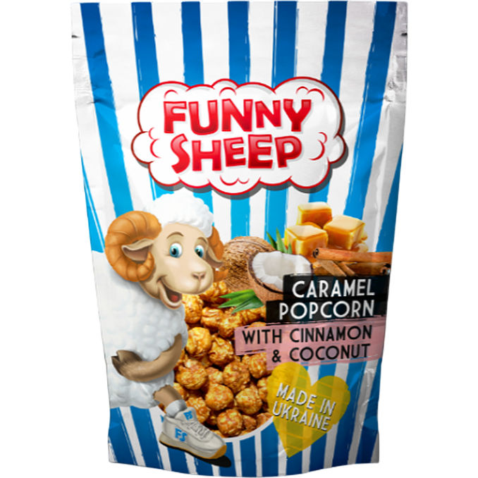 Funny sheep Popcorn Karamell Kokos & Kanel