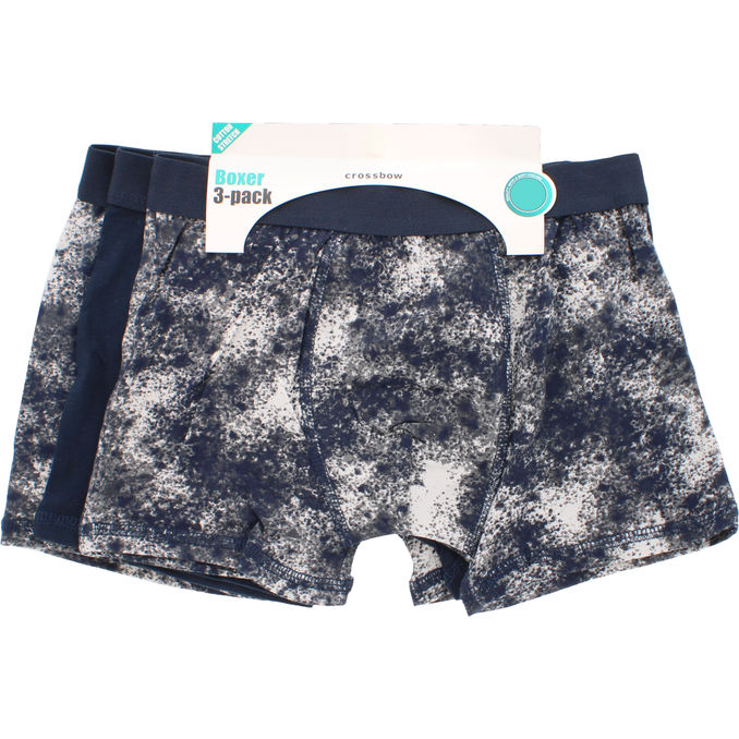 CROSSBOW Boxers Drenge Sort & Hvid Mix Str. 122-128 3-pak