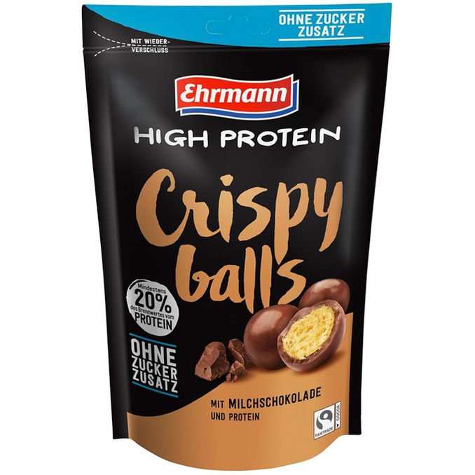 Ehrmann High Protein Crispy Balls mit Milchschoko