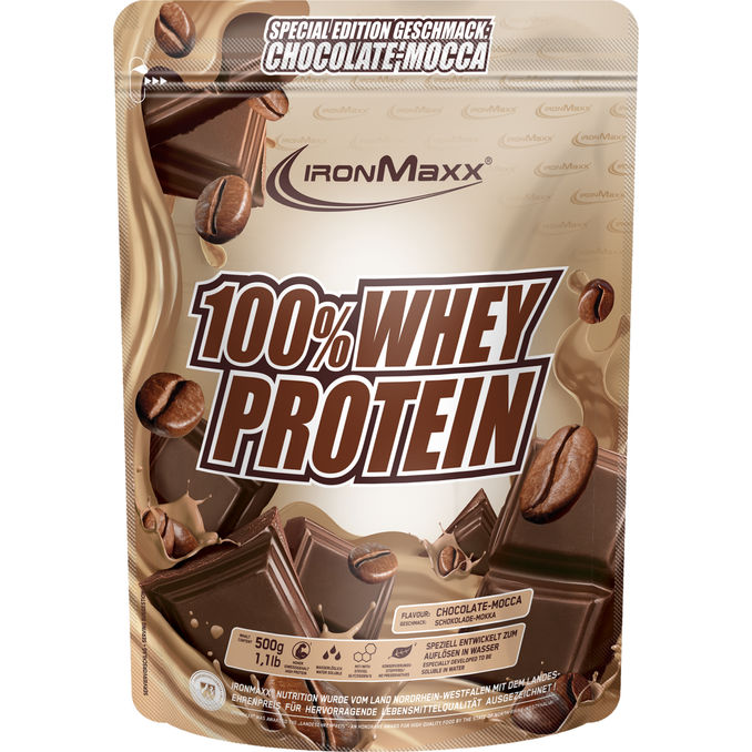 IronMaxx 100% Whey Proteinpulver Schoko Mocca