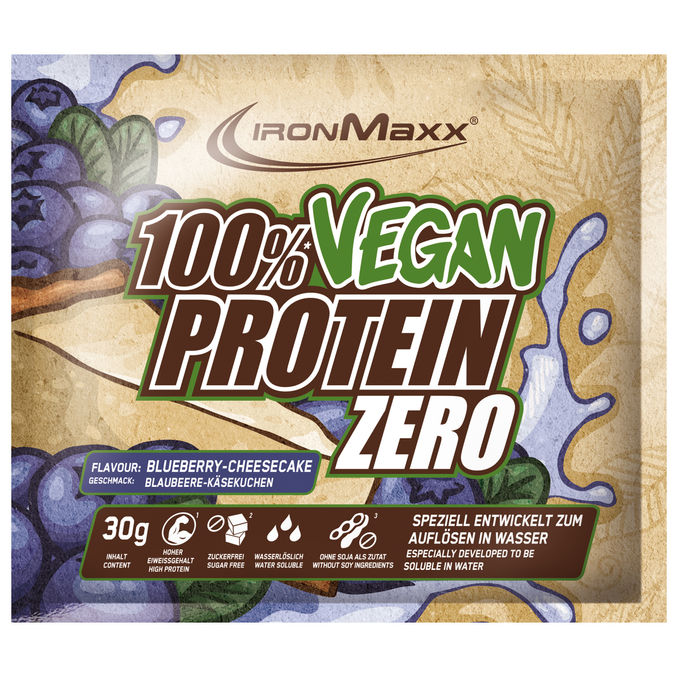 IronMaxx 100% Vegan Protein Zero Blueberry Cheesecake