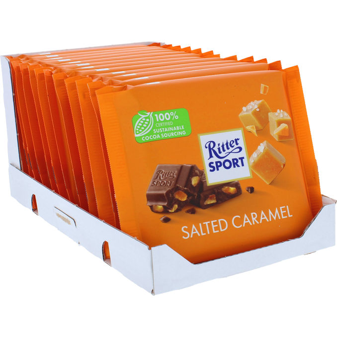 Ritter Sport Suklaalevy Salted Caramel 12-pack