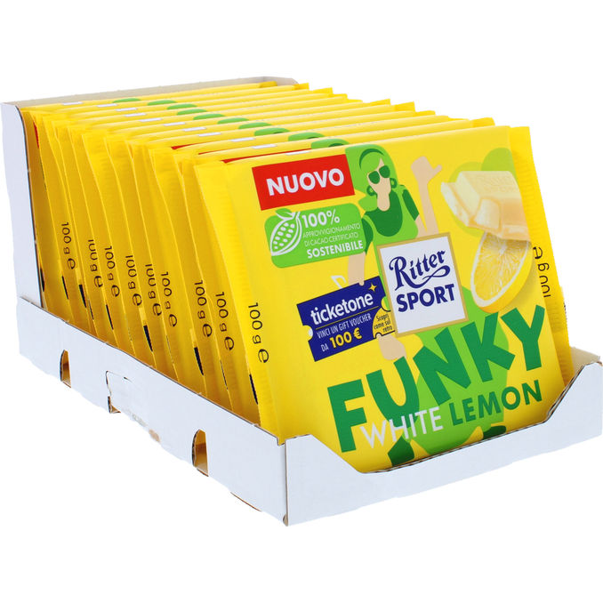 Ritter Sport Suklaalevy Valkosuklaa & Sitruuna 11-pack