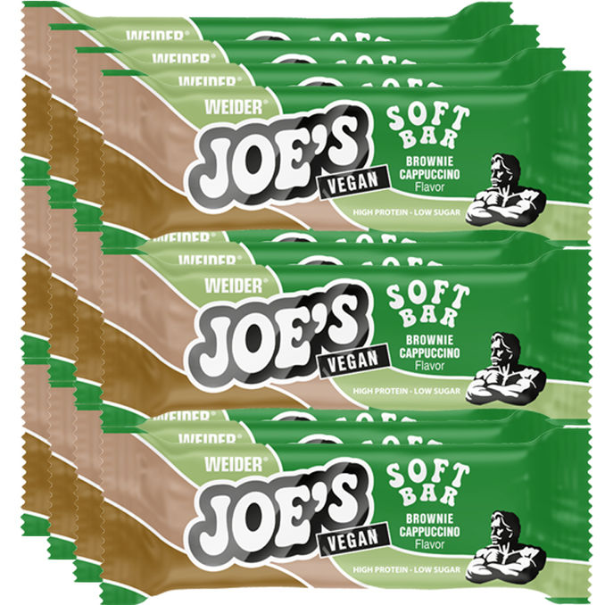 Weider Joe's Vegan Soft Bar Brownie-Cappuccino, 12er Pack